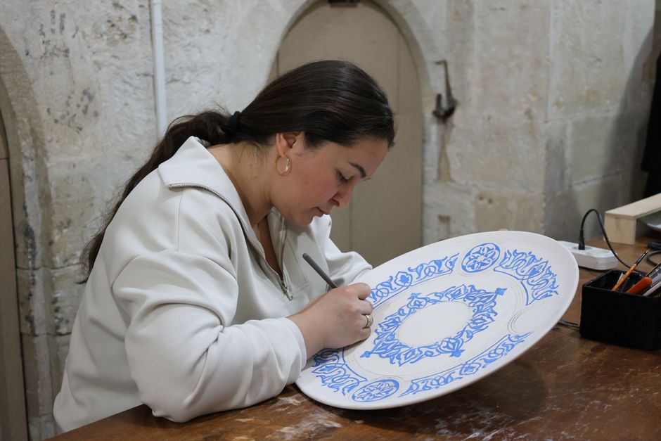 workshop plate and painting